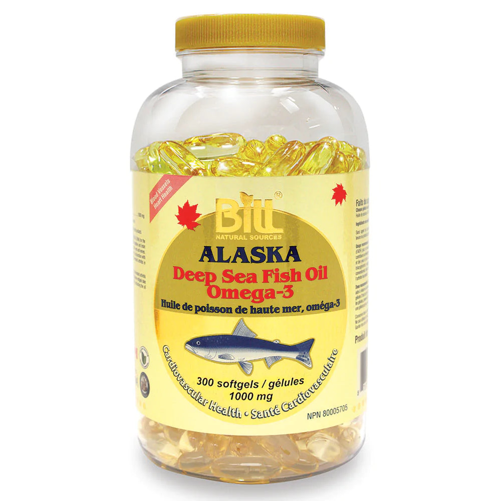BILL OMEGA3 Alaska Deep Sea Fish Oil 1000mg 300 Softgels Choi