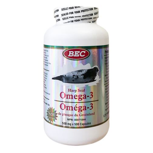 BEC | Harp Seal Oil Omega-3 | 500mg | 500 Capsules – Choi's Vita Store